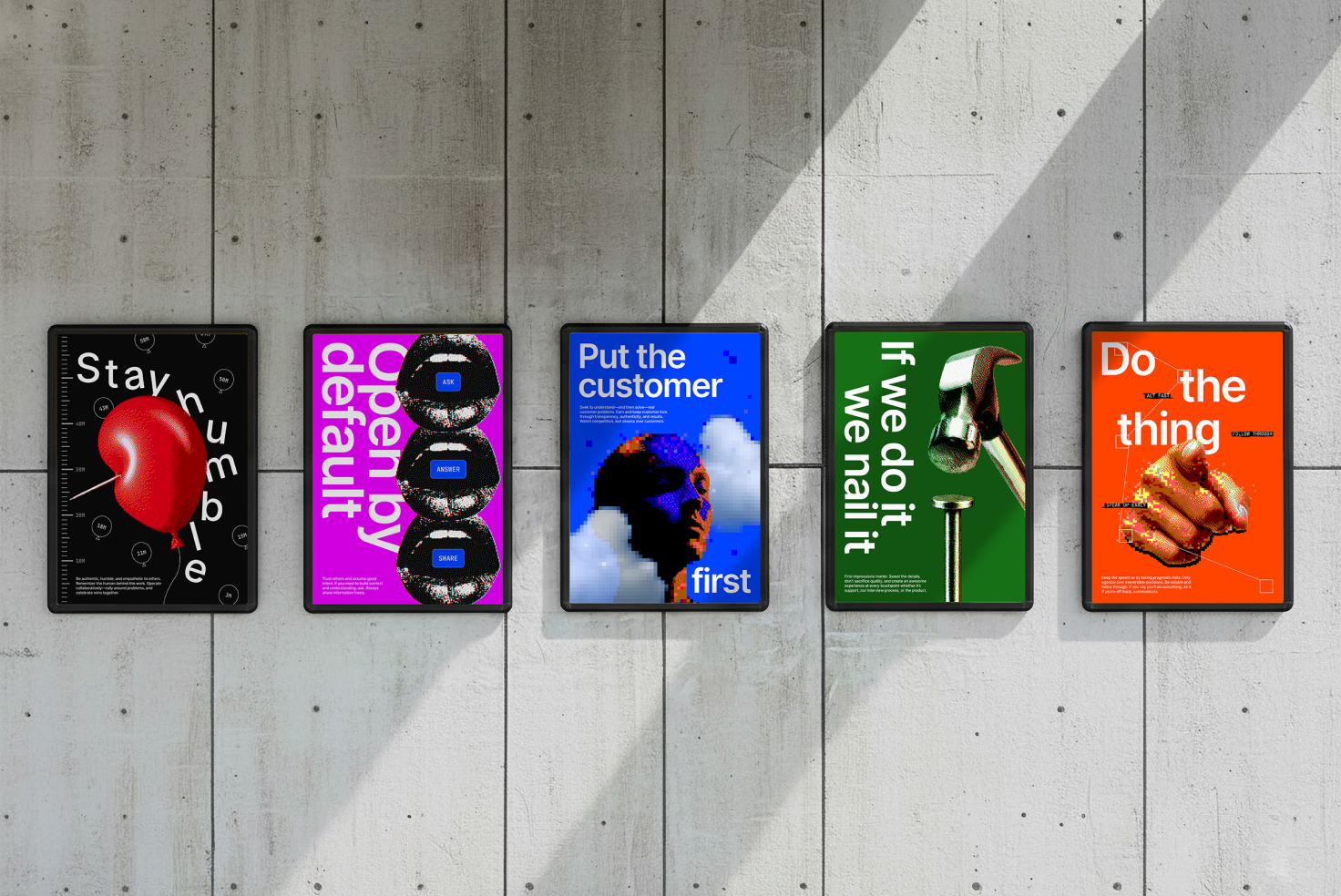 We turned serious principles into quirky metaphors, because culture should be felt, not just framed.