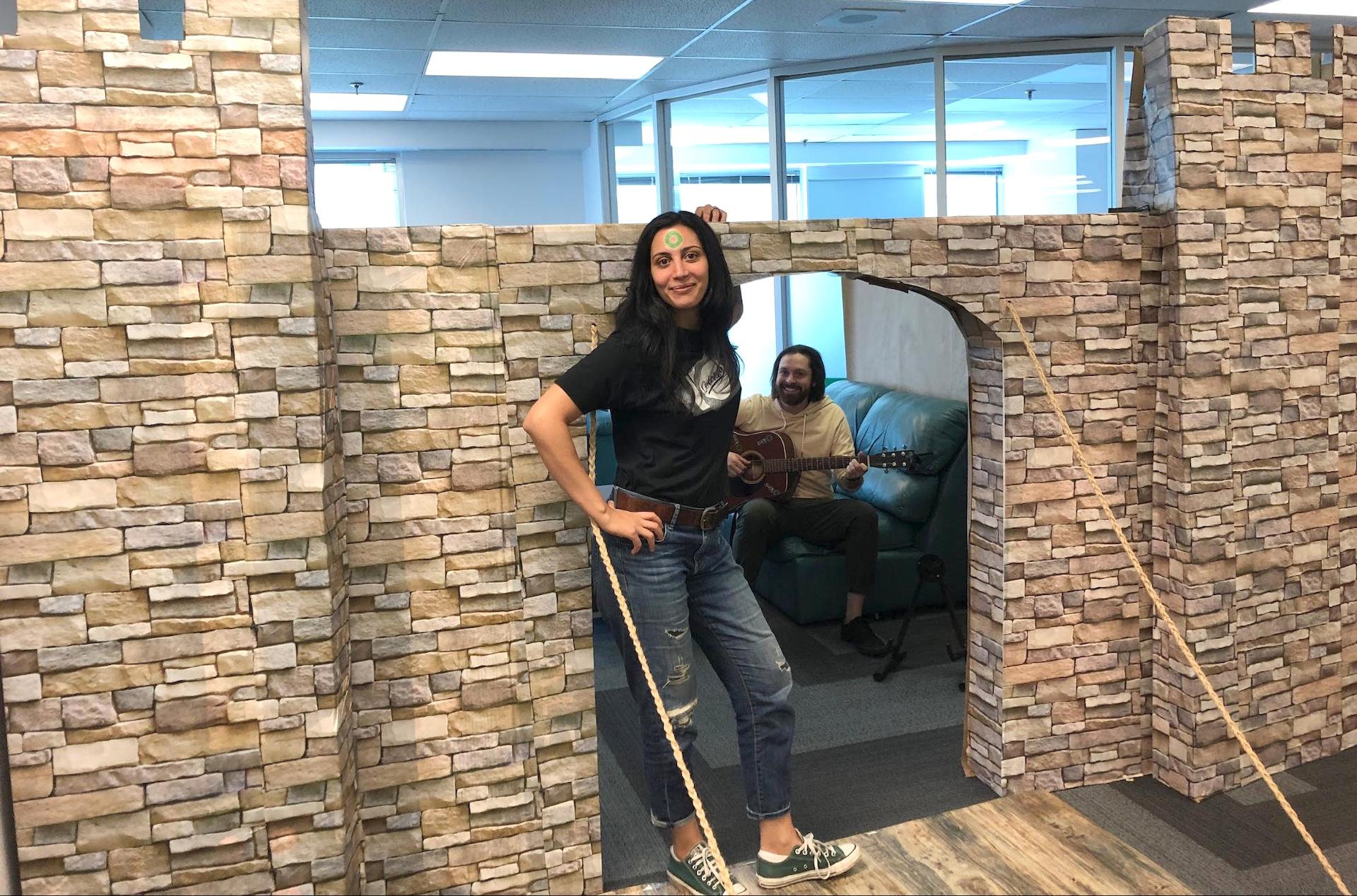 Mary Mikhail hanging out in the Kira offices.