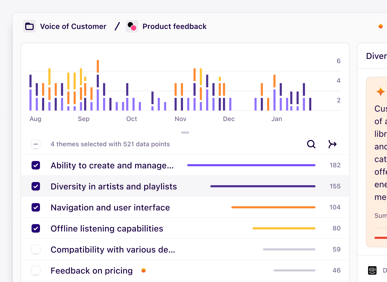 Transform continuous user feedback into insights with Channels.
