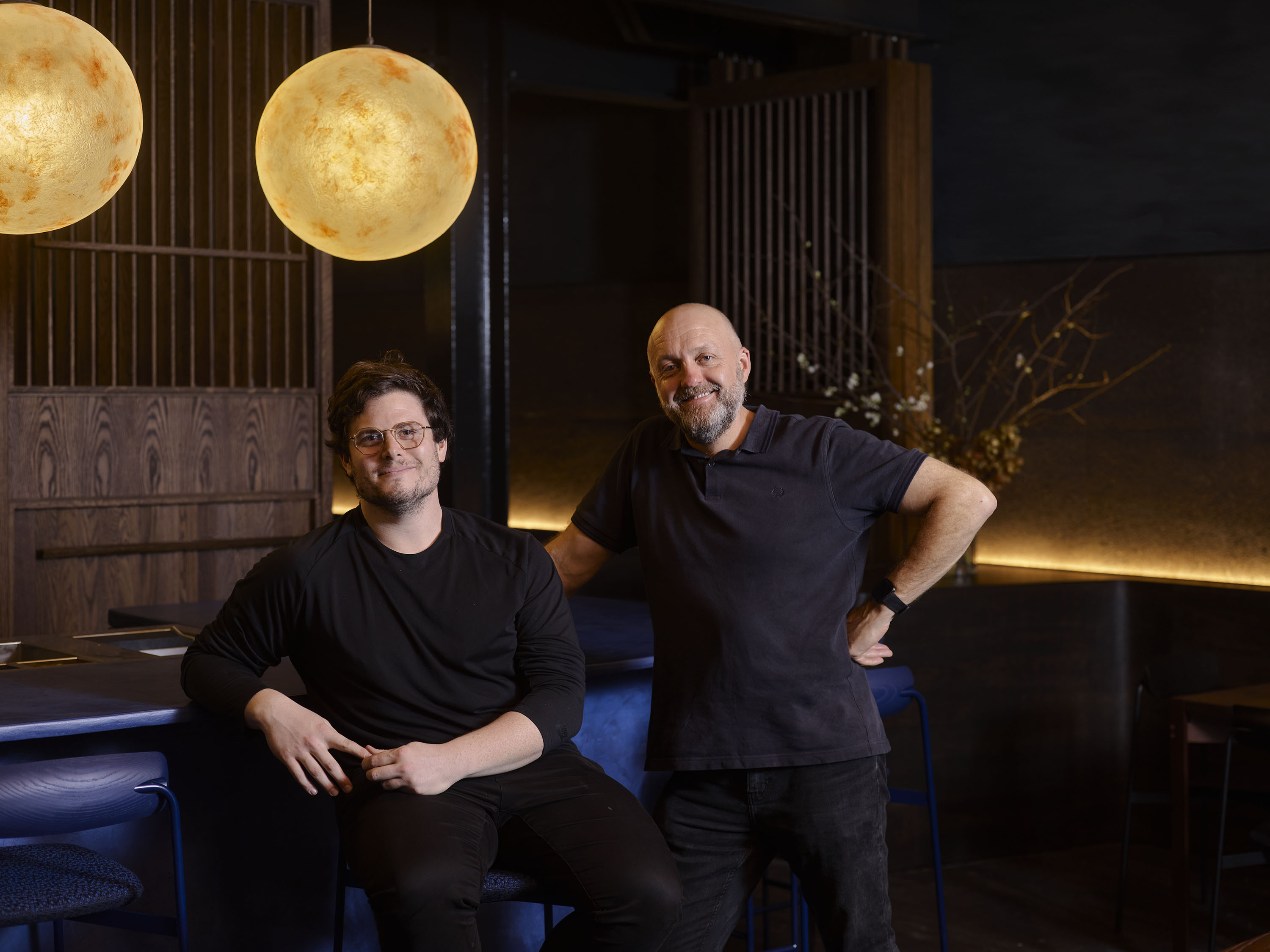 Stuart Gregor (right) and the Four Pillars Gin Lab, Surry Hills, Sydney.