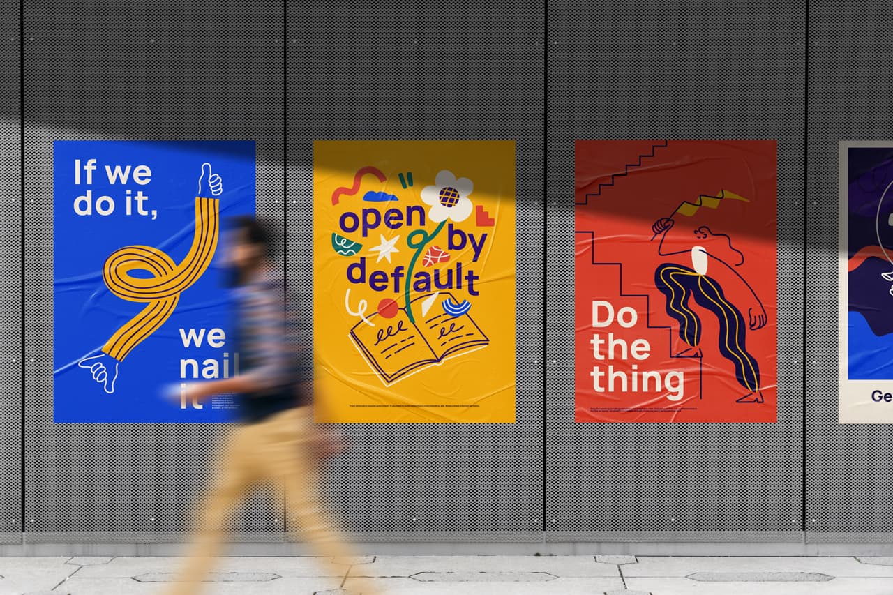 Our ever-evolving illustration style is used for both external and internal communications, such as our new Dovetail Values.