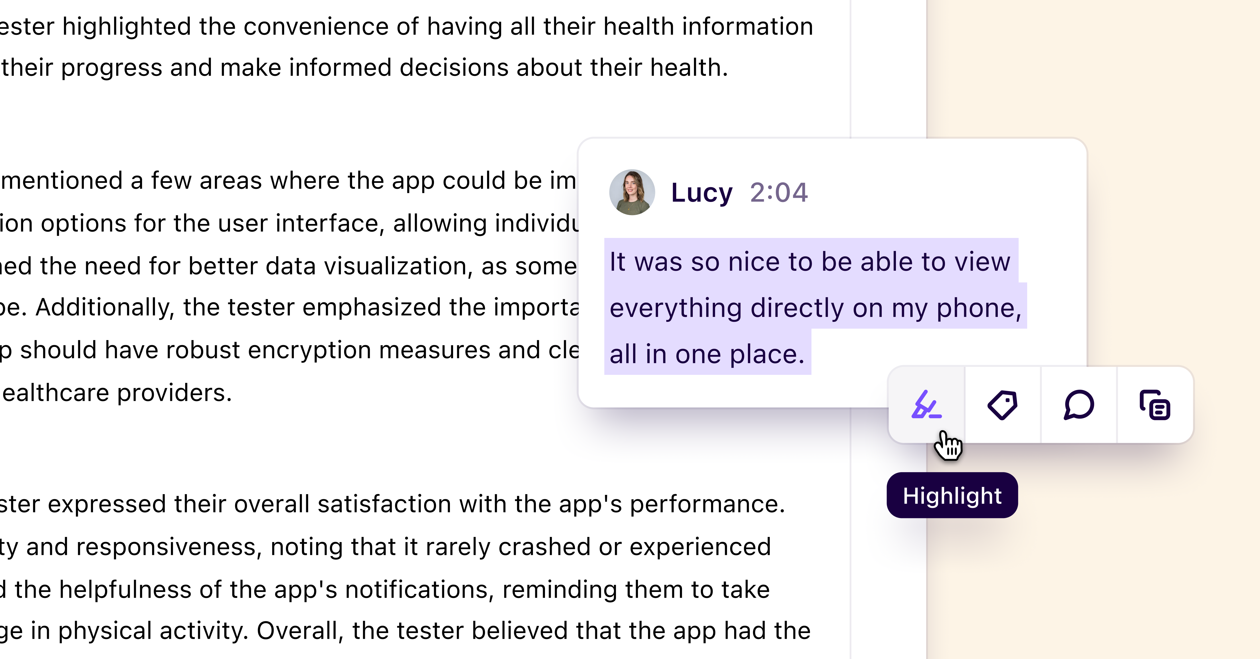 Create highlights without tags