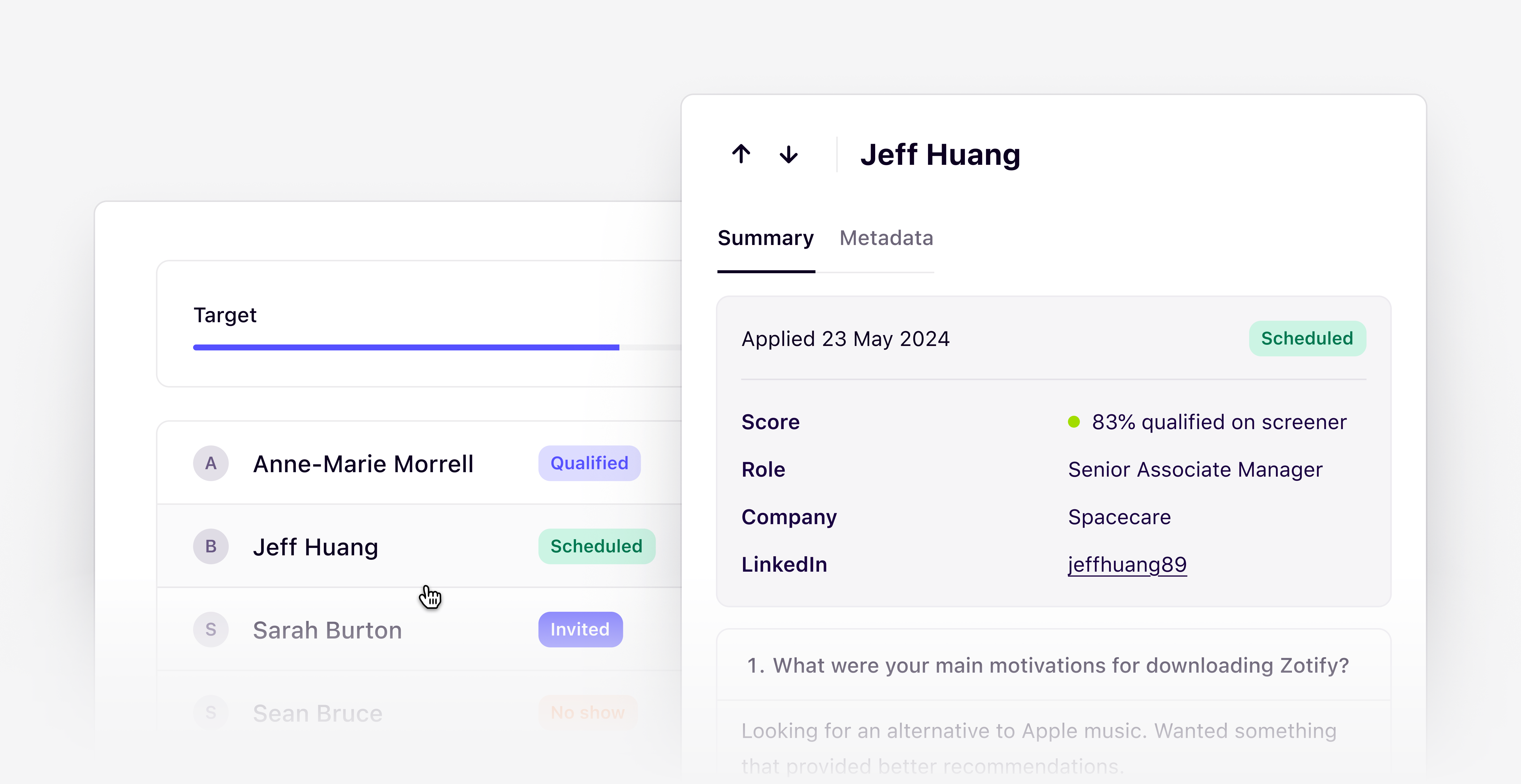 Recruit participants directly in Projects